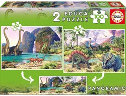 Educa puzzle Dino World 2x100 pieces cardboard toy
