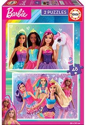 Educa Barbie puzzle 2x48 pieces - Barbie toy puzzle
