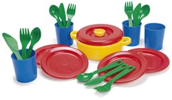 Dantoy kids dinnerware 22-piece multicolor playset toy