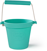 BigJigs silicone toy bucket - eggshell green sandpit beach