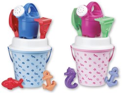 Androni Giocattoli bucket set beach toys shells blue