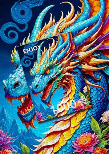 Enjoy Puzzle jigsaw puzzle Blue Dragon - 1000 pieces dragon fantasy-2