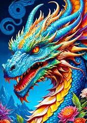 Enjoy Puzzle jigsaw puzzle Blue Dragon - 1000 pieces dragon fantasy