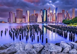 Enjoy Puzzle jigsaw Cloudy Sky Manhattan New York 1000 pieces adults