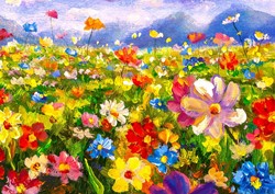 Enjoy Puzzle Colorful Flower Meadow - 1000 Teile