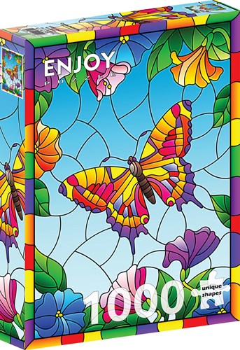 Enjoy Puzzle jigsaw puzzle Crystal Butterfly - 1000 pieces colorful-2