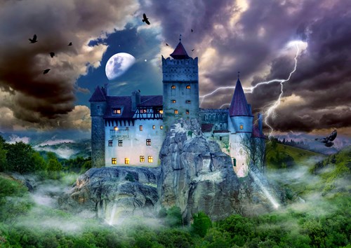 Enjoy Puzzle jigsaw Dracula's castle 1000 pieces horror
