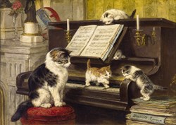 Enjoy Puzzle cat art jigsaw The Piano Lesson - 1000 pieces puzzle