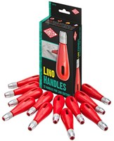 Essdee lino handles red - 12 pieces for linoleum carving