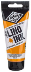 Essdee lino ink orange 100ml - block printing ink for artists