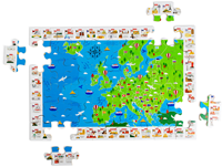 BigJigs floor puzzle European landmarks educational cardboard toy