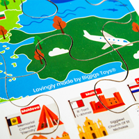 BigJigs floor puzzle European landmarks educational cardboard toy-3