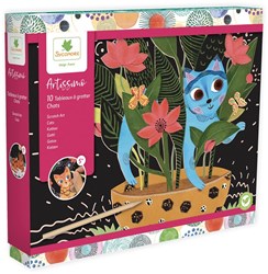 Sycomore creative scratch art craft set cats for kids