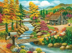 SunsOut puzzle autumn jigsaw Fall Season - 1000 pieces cardboard