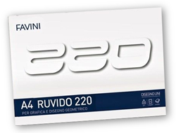 Favini drawing pad A4 rough paper 220gsm for artists and kids