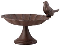 Esschert Design cast iron bird bath on stand for garden birds