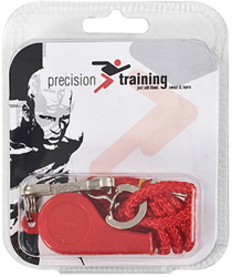 Precision whistle with lanyard - plastic referee whistle black
