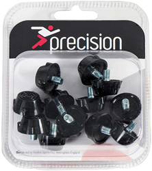 Precision Ultra Flat rubber football stud set black 12 pieces