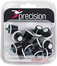 Precision Football Studs Safety Nylon Set - Black/White - 12 Pieces