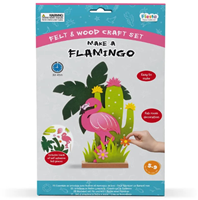 Fiesta Crafts >Felt & Wood Craft - Make A Flamingo