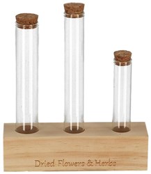 Esschert Design glass test tube decoration flowers and herbs M