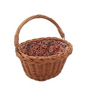 Hollie bicycle basket kids bike retro flowers design rattan
