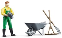 Bruder farm play figure set with accessories 4-piece-3