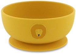 Trixie silicone bowl with suction - baby tableware Mr. Lion yellow