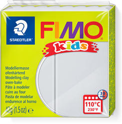 Fimo modelling clay kids light grey 42g oven-bake creative