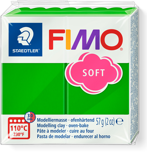 Fimo modelling clay tropical green 57g - soft oven clay for creative crafting