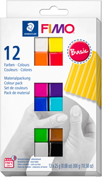 Fimo modelling clay Color pack - 12 colours - 12 x 25 grams