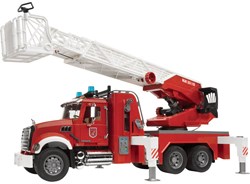 Bruder fire truck Mack Granite with ladder, lights and water pump toy