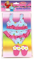 Heless doll bikini flamingo with slippers - swimwear for baby dolls 28-35cm-3