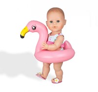 Heless dolls swimming set flamingo swimwear 35-45 cm beach accessories