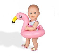 Heless dolls swimming set flamingo swimwear 35-45 cm beach accessories