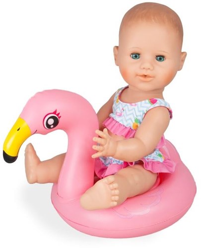Heless dolls swimming set flamingo swimwear 35-45 cm beach accessories-3