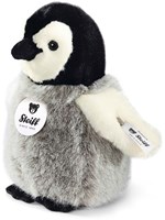 Steiff plush cuddly toy penguin Flaps - 16 cm - black white grey-2