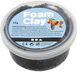 Foam Clay modeling clay black 35 grams - creative toy