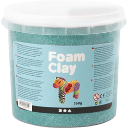 Foam Clay modeling clay dark green 560g - self-hardening craft material