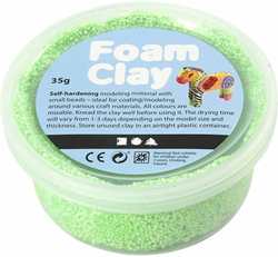 Foam Clay®, neon groen, 35 gr/ 1 Doosje