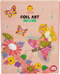 Tiger Tribe craft set foil art fairies - creative play set for kids