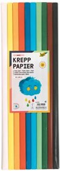 Folia crepe paper craft set 10 colours 50x200cm decoration paper