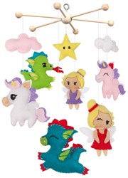 Folia craft set mobile forest animals DIY felt 14-piece creative kit
