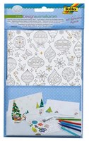 Folia birthday coloring cards set with envelopes - creative cards 4 pieces