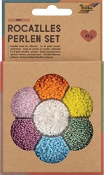 Folia beads set colorful - rocaille jewelry making for kids
