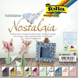 Folia folding sheets Nostalgia - origami paper 15x15cm - 50 sheets
