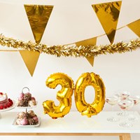 Foil balloon 1 gold 22001