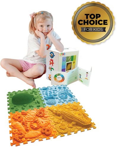 Ortoto Sensory Massage Puzzle Mats Grass box 8 pieces-2