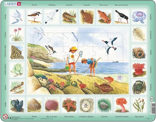 Larsen puzzle - sea theme - Italian - 48 cardboard pieces