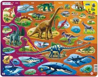 Larsen jigsaw puzzle - dinosaurs - educational cardboard - 85 pieces